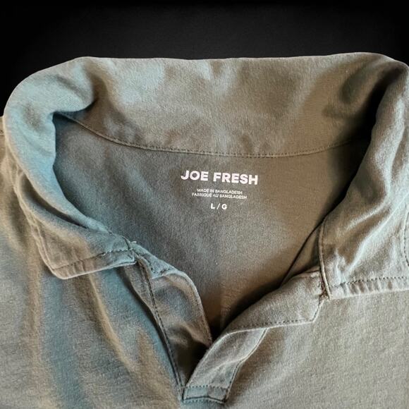Joe Fresh Green Polo Shirt Size Large - Picture 3 of 6